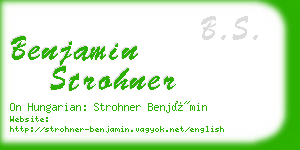 benjamin strohner business card